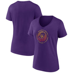 Los Angeles Lakers Women's Announcer V-Neck T-Shirt Purple outlet