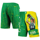 Larry Bird Boston Celtics Hardwood Classics Player Burst Shorts Kelly Green - Mitchell & Ness