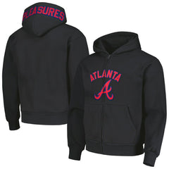 Atlanta Braves PLEASURES Opening Day Full-Zip Hoodie - Black Hoodies