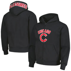 Chicago Cubs PLEASURES Opening Day Full-Zip Hoodie - Black Hoodies