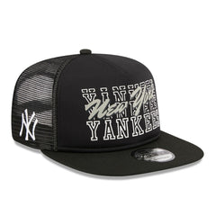 New York Yankees New Era Street Team A-Frame Trucker 9FIFTY Snapback Hat - Black Hats