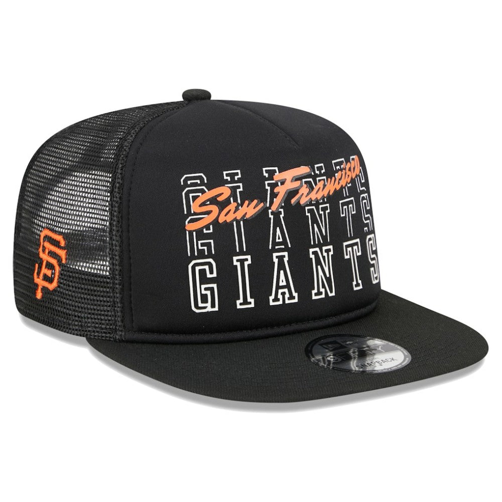 San Francisco Giants New Era Street Team A-Frame Trucker 9FIFTY Snapback Hat - Black Hats