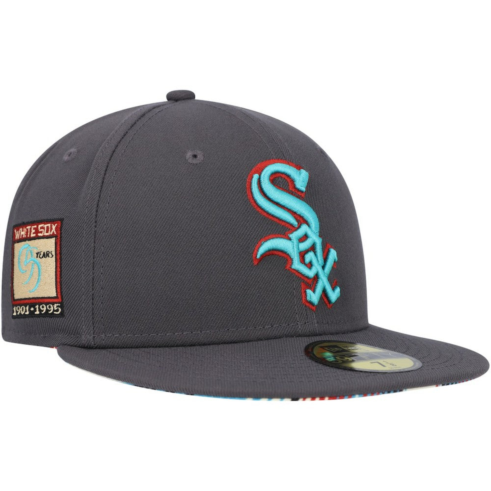 Chicago White Sox New Era Print Undervisor 59FIFTY Fitted Hat - Graphite Hats