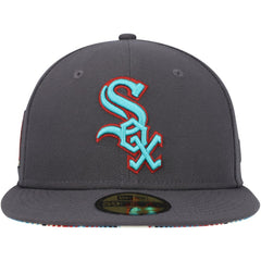Chicago White Sox New Era Print Undervisor 59FIFTY Fitted Hat - Graphite Hats