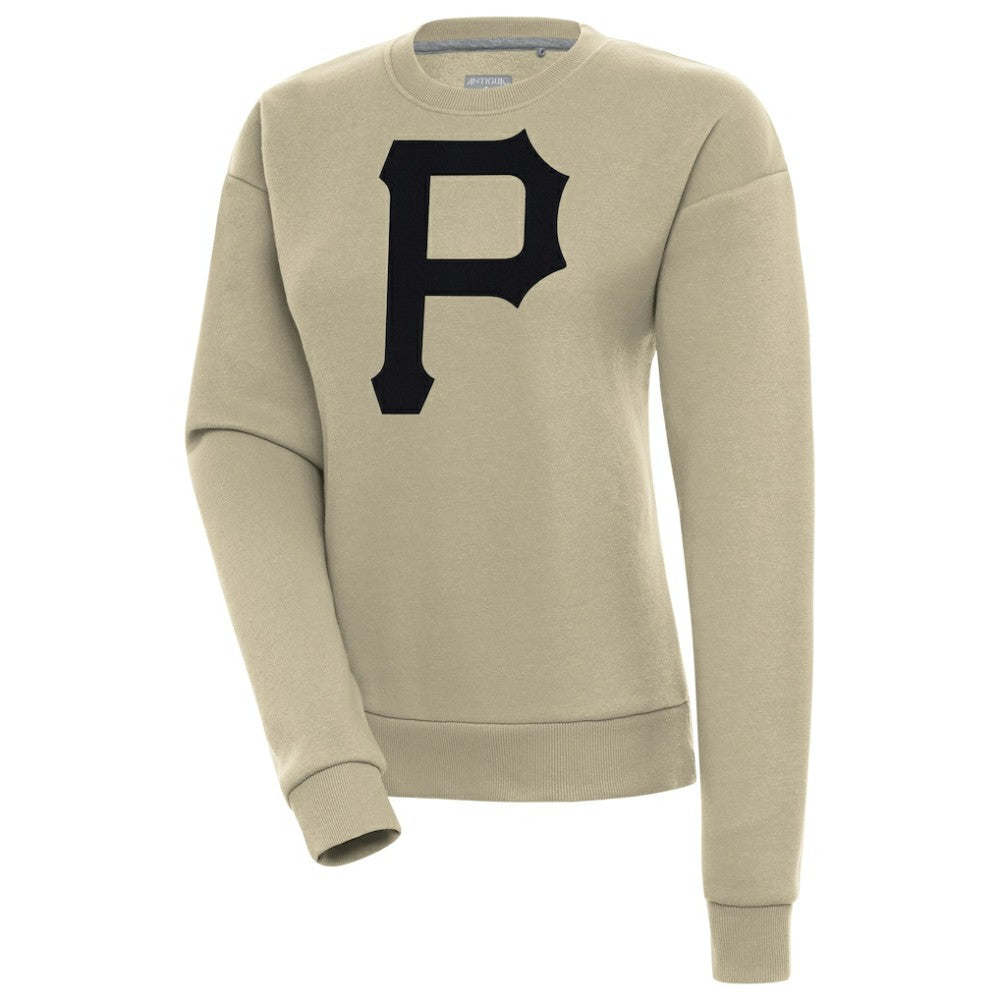 Pittsburgh Pirates Antigua Women's Victory Pullover Sweatshirt - Khaki Pullover