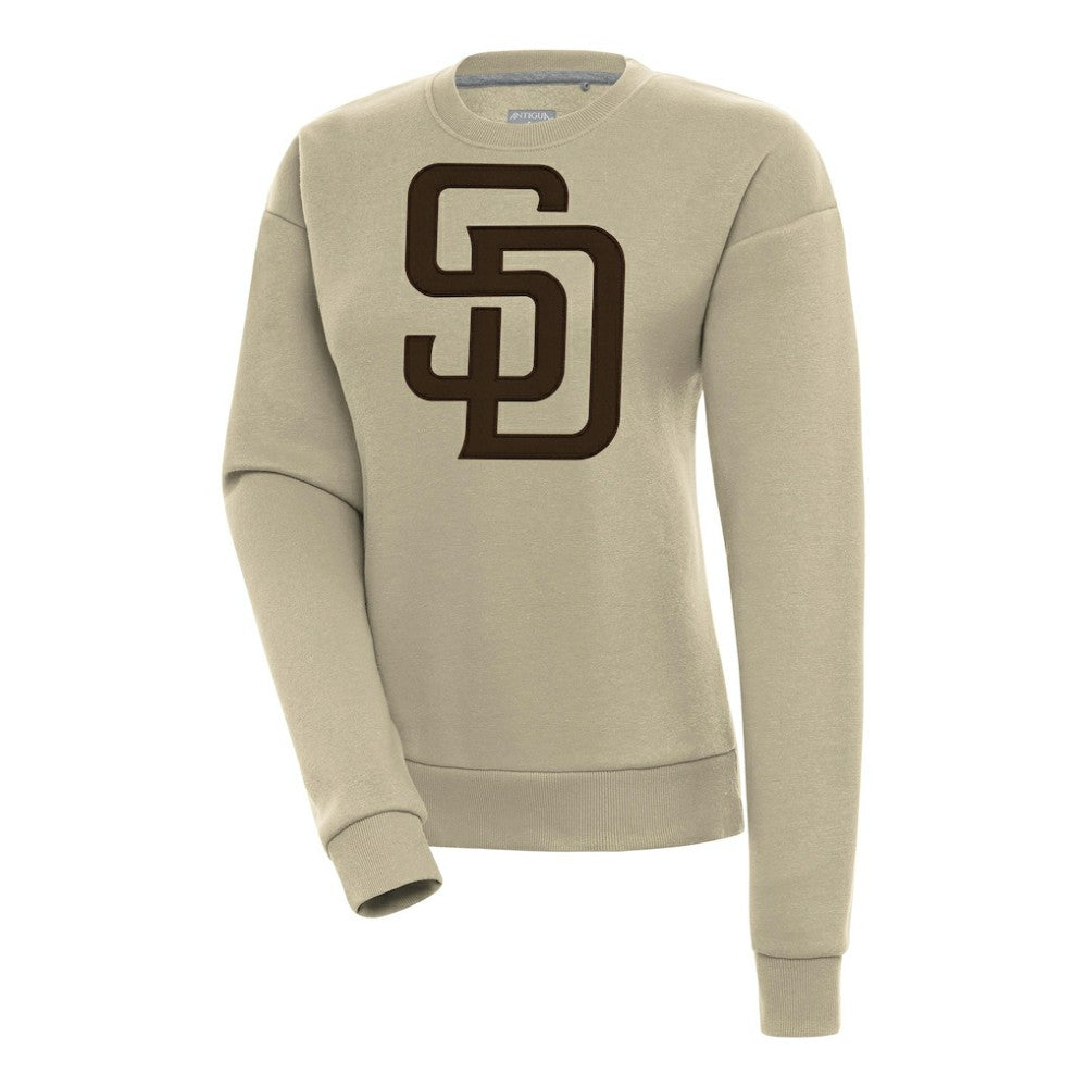 San Diego Padres Antigua Women's Victory Pullover Sweatshirt - Khaki Pullover