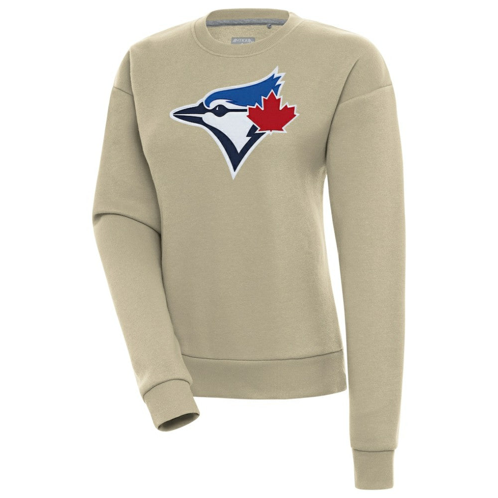 Toronto Blue Jays Antigua Women's Victory Pullover Sweatshirt - Khaki Pullover