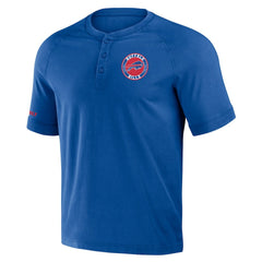 Buffalo Bills NFL x Darius Rucker Collection Washed Raglan Henley T-Shirt - Royal T-shirts