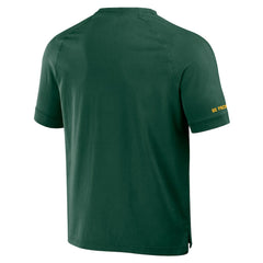 Green Bay Packers NFL x Darius Rucker Collection Washed Raglan Henley T-Shirt - Green T-shirts