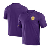 Minnesota Vikings NFL x Darius Rucker Collection Washed Raglan Henley T-Shirt - Purple T-shirts