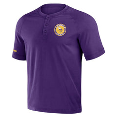 Minnesota Vikings NFL x Darius Rucker Collection Washed Raglan Henley T-Shirt - Purple T-shirts