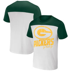 Green Bay Packers NFL x Darius Rucker Collection Colorblocked T-Shirt - White/Green T-shirts