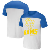 Los Angeles Rams NFL x Darius Rucker Collection Colorblocked T-Shirt - White/Royal T-shirts