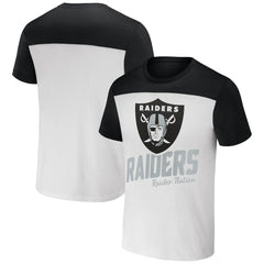 Las Vegas Raiders NFL x Darius Rucker Collection Colorblocked T-Shirt - White/Black T-shirts