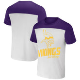 Minnesota Vikings NFL x Darius Rucker Collection Colorblocked T-Shirt - Cream T-shirts