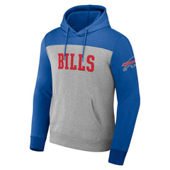 Buffalo Bills NFL x Darius Rucker Collection Color Blocked Pullover Hoodie - Heather Gray Hoodies