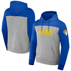 Los Angeles Rams NFL x Darius Rucker Collection Color Blocked Pullover Hoodie - Heather Gray Hoodies