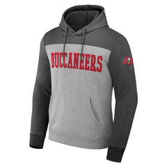 Tampa Bay Buccaneers NFL x Darius Rucker Collection Color Blocked Pullover Hoodie - Heather Gray Hoodies