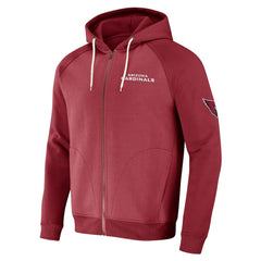 Arizona Cardinals NFL x Darius Rucker Collection Raglan Full-Zip Hoodie - Cardinal Hoodies