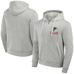 Atlanta Falcons NFL x Darius Rucker Collection Domestic Full-Zip Hoodie - Heather Gray Hoodies