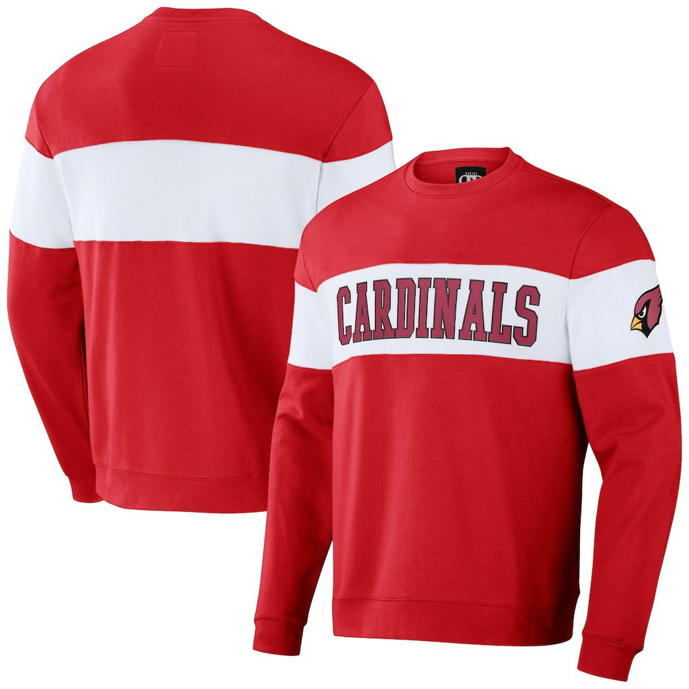 Arizona Cardinals NFL x Darius Rucker Collection Team Color & White Pullover Sweatshirt - Cardinal Pullover