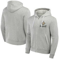 New Orleans Saints NFL x Darius Rucker Collection Domestic Full-Zip Hoodie - Heather Gray Hoodies