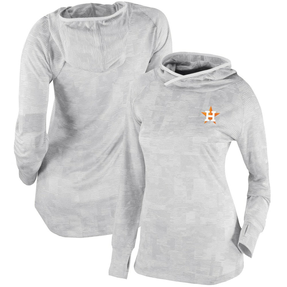 Houston Astros Columbia Women's Omni-Wick Sunday Ball Pullover Hoodie - White Hoodies