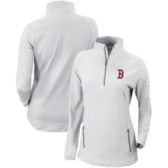 Boston Red Sox Columbia Women's Omni-Wick Outward Nine Quarter-Zip Pullover Top - White Pullover