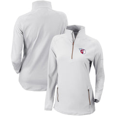 Cleveland Guardians Columbia Women's Omni-Wick Outward Nine Quarter-Zip Pullover Top - White Pullover