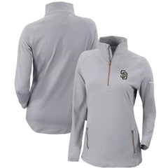 San Diego Padres Columbia Women's Omni-Wick Outward Nine Quarter-Zip Pullover Top - Gray Pullover