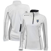 New York Mets Columbia Women's Omni-Wick Shotgun Quarter-Zip Pullover Top - White Pullover