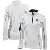 New York Yankees Columbia Women's Omni-Wick Shotgun Quarter-Zip Pullover Top - White Pullover