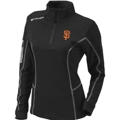 San Francisco Giants Columbia Women's Omni-Wick Shotgun Quarter-Zip Pullover Top - Black Pullover