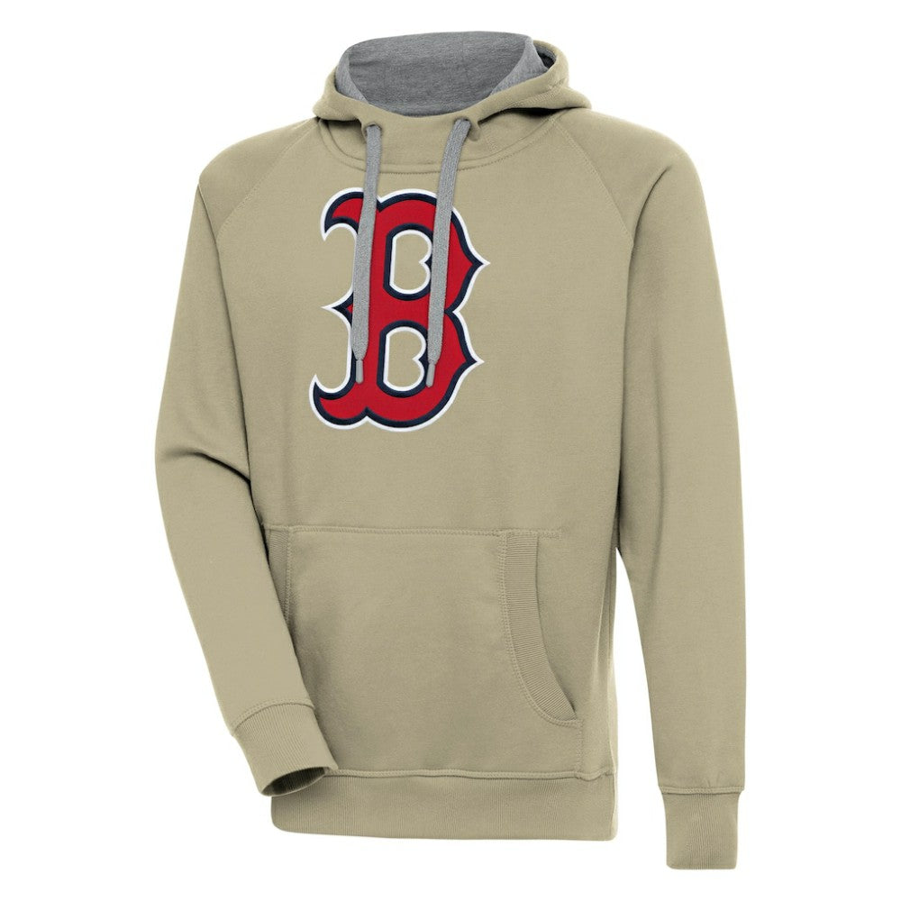 Boston Red Sox Antigua Victory Pullover Hoodie - Khaki Hoodies