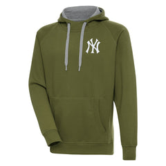 New York Yankees Antigua Victory Pullover Hoodie - Olive Hoodies