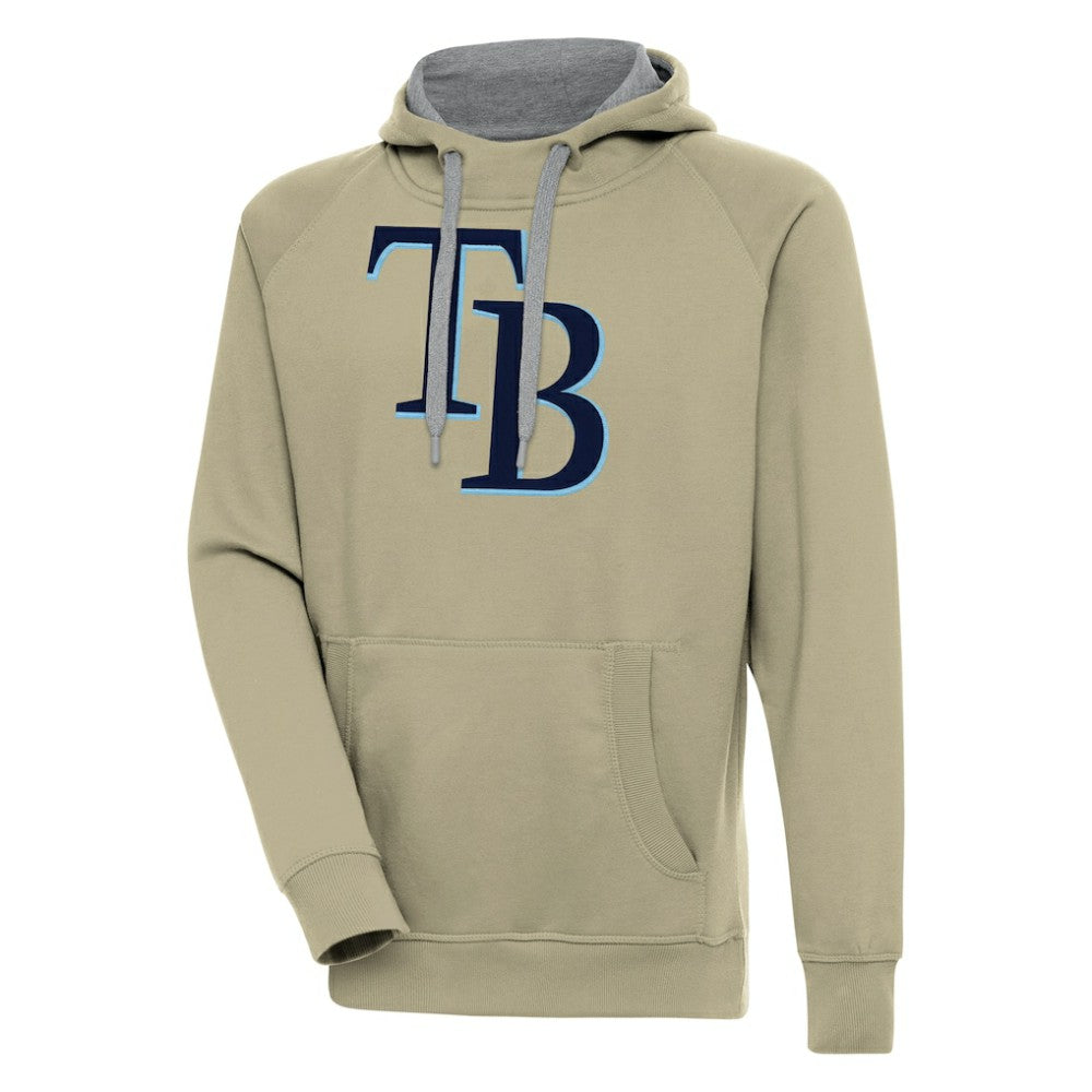 Tampa Bay Rays Antigua Victory Pullover Hoodie - Khaki Hoodies