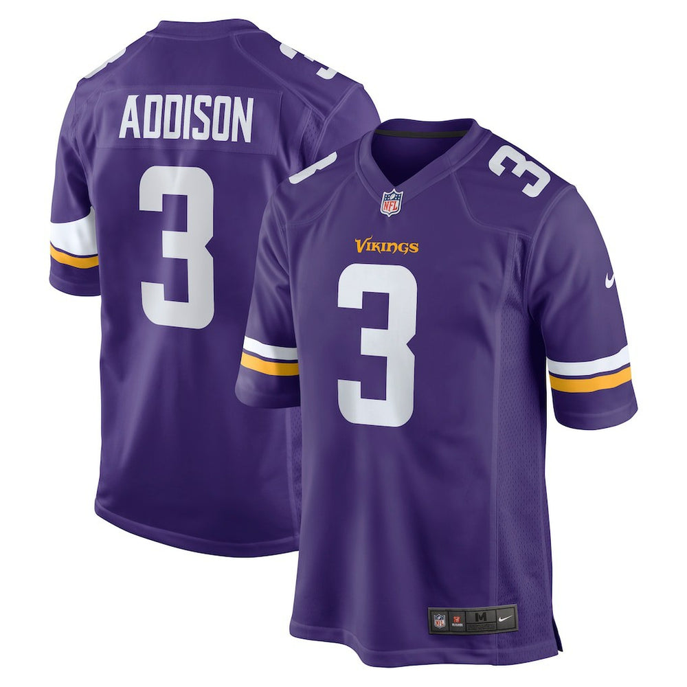Jordan Addison Minnesota Vikings Game Jersey - Purple Jerseys