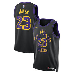 LeBron James Los Angeles Lakers Unisex 2025/26 Swingman Jersey Black City Edition - Nike