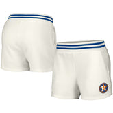 Houston Astros Lusso Women's Maeg Tri-Blend Pocket Shorts - White Shorts