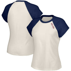 Boston Red Sox Lusso Women's Nikki Raglan T-Shirt - White T-shirts