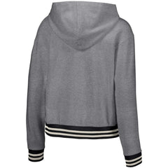 San Francisco Giants Lusso Women's Magnolia Tri-Blend Quarter-Zip Hoodie - Gray Hoodies