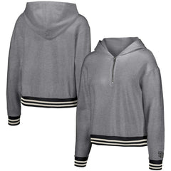 San Diego Padres Lusso Women's Magnolia Tri-Blend Quarter-Zip Hoodie - Gray Hoodies