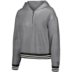 San Diego Padres Lusso Women's Magnolia Tri-Blend Quarter-Zip Hoodie - Gray Hoodies
