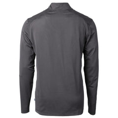 Pittsburgh Pirates Cutter & Buck Virtue Eco Pique Micro Stripe Recycled Quarter-Zip Pullover Top - Black/Gray Pullover