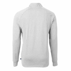 Cincinnati Reds Cutter & Buck Adapt Eco Knit Stretch Recycled Quarter-Zip Pullover Top - Heather Gray Pullover