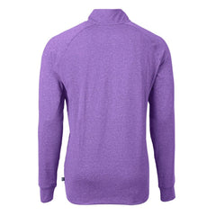 Colorado Rockies Cutter & Buck Adapt Eco Knit Stretch Recycled Quarter-Zip Pullover Top - Heather Purple Pullover