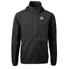 Athletics Cutter & Buck Charter Eco Recycled Half-Zip Anorak Jacket - Black Jackets