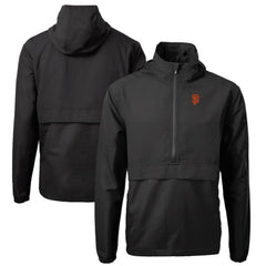 San Francisco Giants Cutter & Buck Charter Eco Recycled Half-Zip Anorak Jacket - Black Jackets