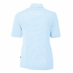 Kansas City Royals Cutter & Buck Women's Virtue Eco Pique Stripe Top - Powder Blue Tops
