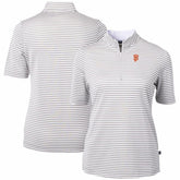 San Francisco Giants Cutter & Buck Women's Virtue Eco Pique Stripe Top - Gray Tops